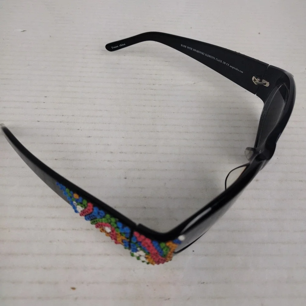 JIMMY CRYSTAL NEW YORK JCS911 BLACK AUTHENTIC SUNGLASSES 59-16